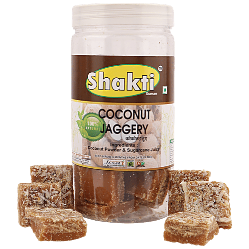 Shakti Coconut Jaggery - Natural & Pure, Improves Digestion, 500 g  