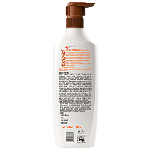 Naturali Intense Moisturizing Body Lotion - Murumuru Butter & Chakah Honey, No Parabens, 400 ml
