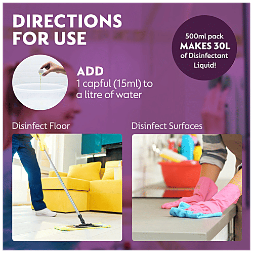 Dettol Liquid Disinfectant Floor Cleaner and Surface Cleaner - Lavender Blossom, 500 ml  