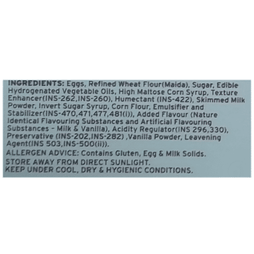 NILGIRIS Cake Slices - Classic Vanilla, Rich & Soft Texture, Contains Egg, 130 g