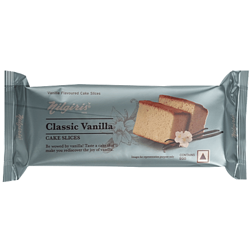 NILGIRIS Cake Slices - Classic Vanilla, Rich & Soft Texture, Contains Egg, 130 g