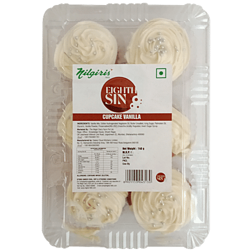 NILGIRIS Eighth Sin - Cupcake Vanilla, Soft & Fluffy, 140 g