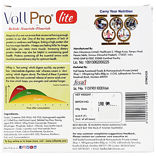 Voll Sante Protein Diskettes - Multivitamin, Multimineral, Sugar Free, Vanilla Flavour, 100 g  