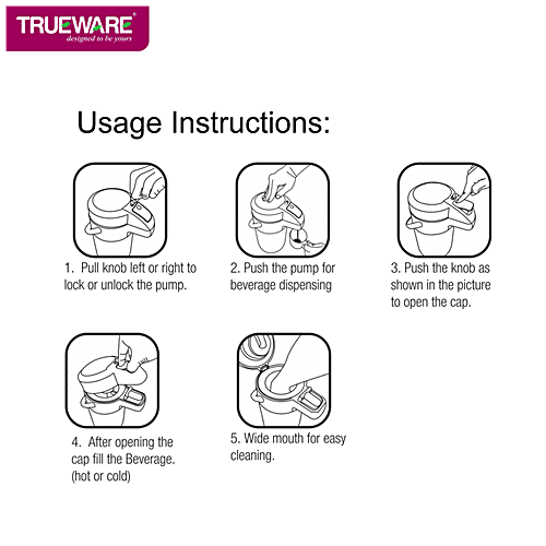 Trueware Airpot Flask - Durable, Leak Proof, 3 L