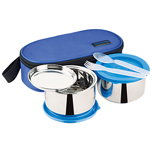 Trueware Bon Bon Insulated Lunch Box - Air Tight, Leak Proof, 300 ml (Set of 2) 