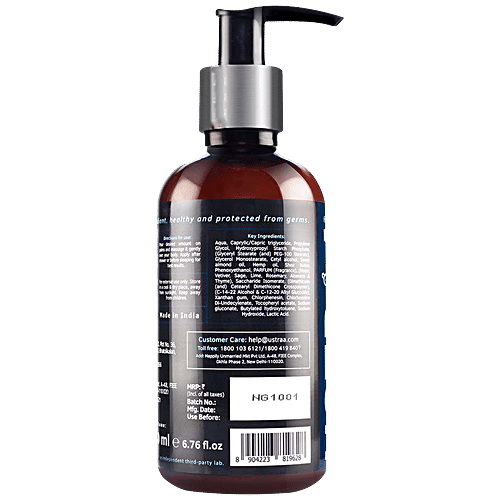 Ustraa Body Lotion - Neem & Hemp, Non-Sticky, Gives Intense Hydration, 99.99% Germ Protection, 200 ml  