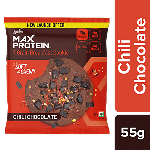 Buy Ritebite Max Protein Cookies Chili Chocolate, 7 Grain Breakfast