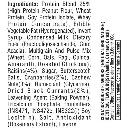 RiteBite Max Protein Max Protein Cookies - Trail Mix, 7 Grain Breakfast, Soft & Chewy, 4g Fiber & Calcium, No Maida, 55 g Box 