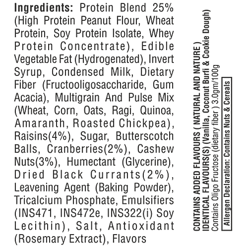 RiteBite Max Protein Max Protein Cookies - Coconut Delite, 7 Grain Breakfast, Soft & Chewy, 4g Fiber & Calcium, No Maida, 55 g Box 