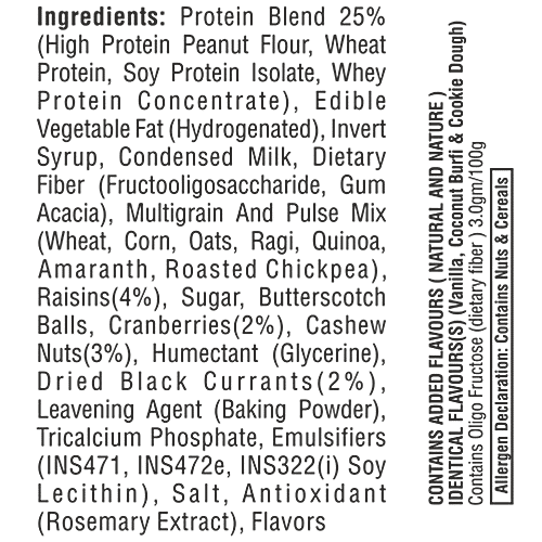 RiteBite Max Protein Max Protein Cookies - Coconut Delite, 7 Grain Breakfast, Soft & Chewy, 4g Fiber & Calcium, No Maida, 55 g (Pack of 6)
