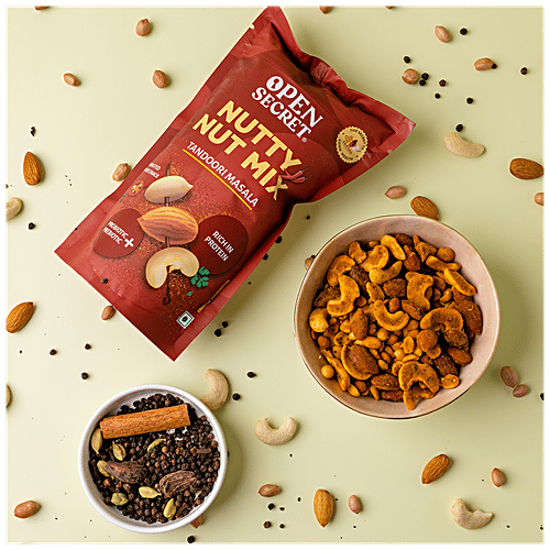 Open Secret Nutty Nut Mix Dry Fruit - Rich In Protein, Tandoori Masala Flavour, 23 g