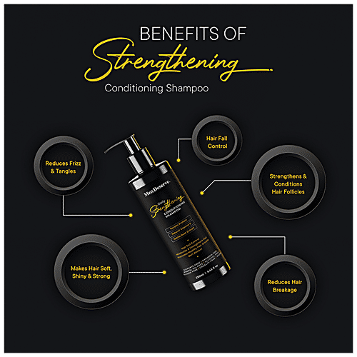 Men Deserve Daily Strengthening Conditioning Shampoo - For Men, Keratin Protein, Vitamin E, Hair Fall Control, 250 ml  
