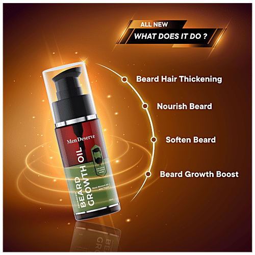 Men Deserve Advanced Beard Growth Oil - For Patchy To Perfect Beard, 50 ml  