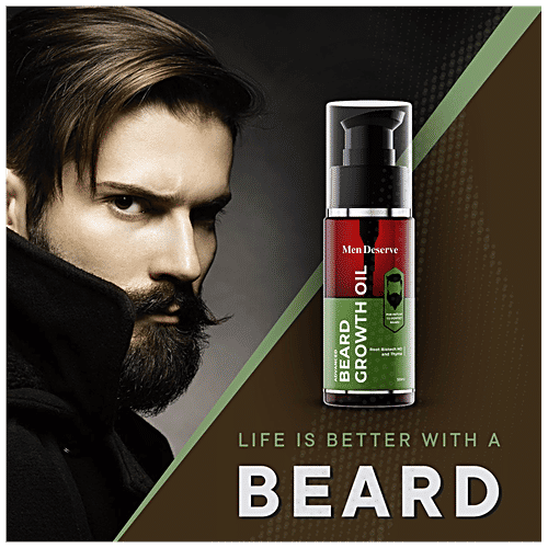 Men Deserve Advanced Beard Growth Oil - For Patchy To Perfect Beard, 50 ml  