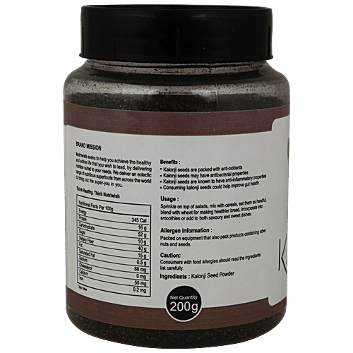 Nutriwish Kalonji Seed Powder - Supports Immunity, 200 g  