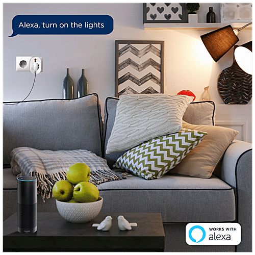 Syska Smart Wi-Fi Plug - Plastic, Controls Your Devices Using The Mobile App, 1 pc