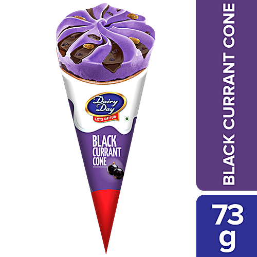Buy Dairy day Blackcurrant Cone Ice Cream Rich & Creamy Online at