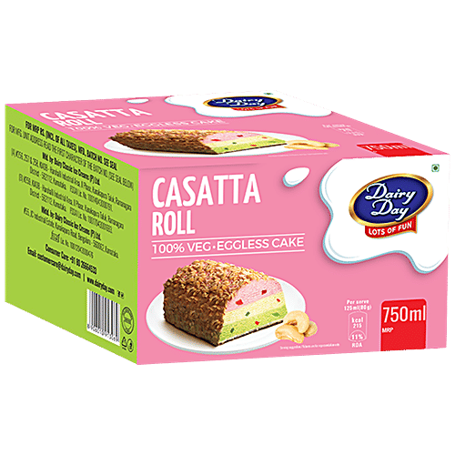 Buy Dairy day Casatta Roll Ice Cream Eggless Cake, 100 Vegetarian