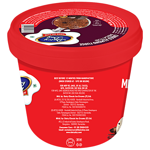Buy Dairy day Ice Cream Choco Almond Fudge, Rich & Creamy Online at