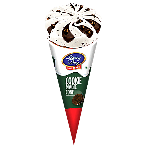 Buy Dairy day Cookie Magic Cone Ice Cream Rich & Creamy Online at