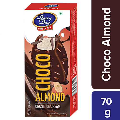 Buy Dairy day Crust Ice Cream Stick Choco Almond, Rich & Creamy