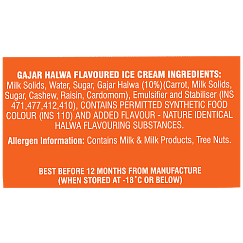 Buy Dairy day Ice Cream Gajar Halwa, Rich & Creamy Online at Best