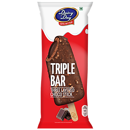 Buy Dairy day New Triple Bar Three Layered Choco Stick, Rich & Creamy