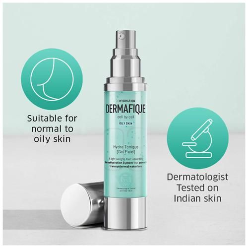 Dermafique Hydra Tonique - Gel Fluid Face Serum, For Normal To Oily Skin, Dermatologist Tested, 50 g  