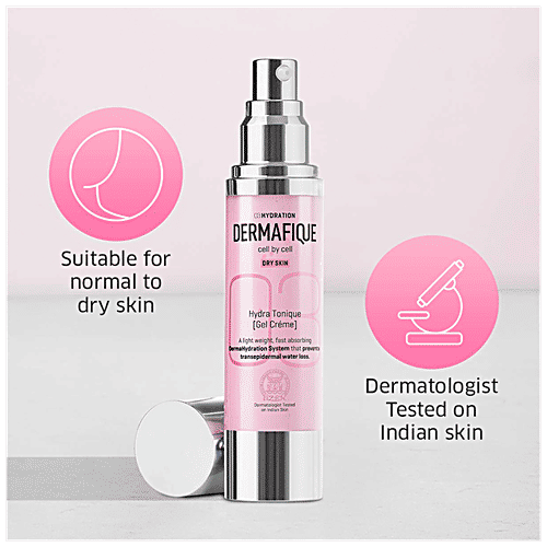 Dermafique Hydra Tonique - Gel Creme Face Serum, For Dry Skin, Dermatologist Tested, 50 g