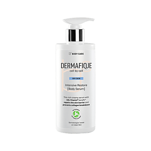 Dermafique Intensive Restore - Body Serum, 10x Vitamin E, Soothes Dry & Parched Skin, Dermatologist Tested, 300 ml