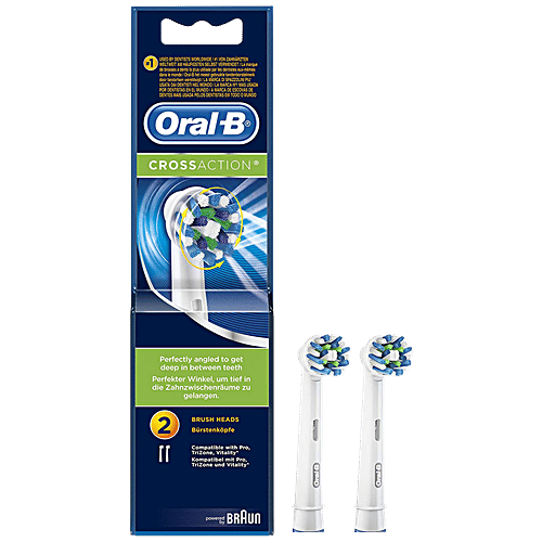 Buy OralB Cross Action Toothbrush Heads, Replacement Refills, For