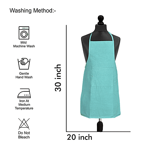 JBG Home Store Kitchen Combo Set - Apron, Pot Holder & Oven Gloves, Cotton, Green, 1 pc