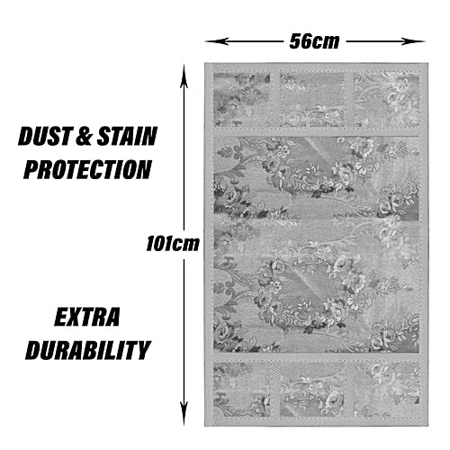 JBG Home Store Fridge Top Cover - With 6 Pockets, Silver, 1 pc  Waterproof