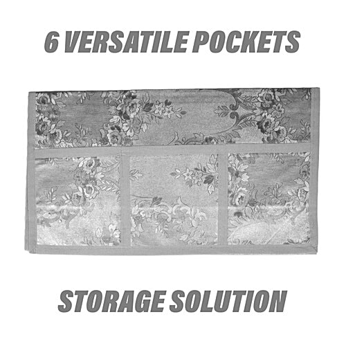 JBG Home Store Fridge Top Cover - With 6 Pockets, Silver, 1 pc  Waterproof