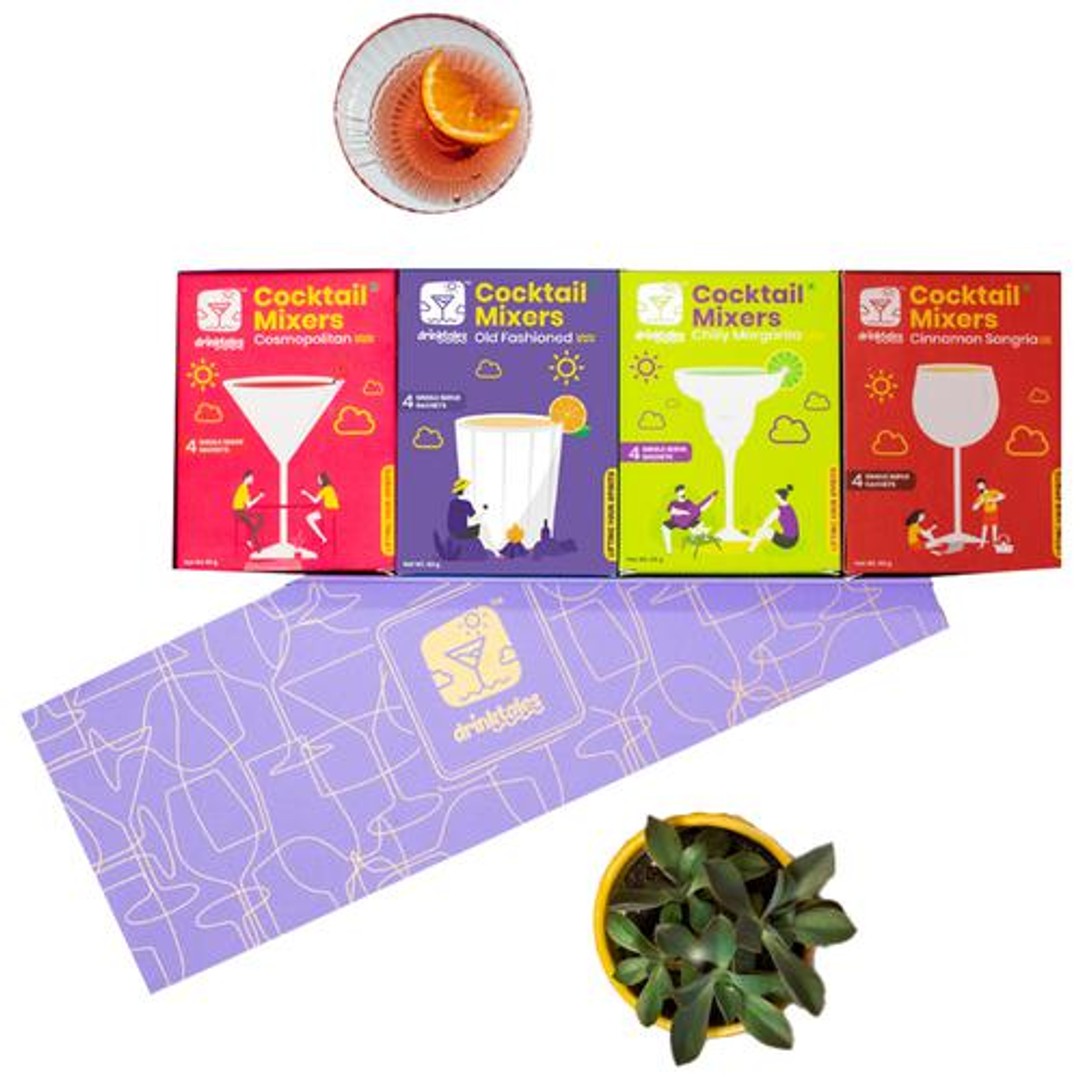 Buy Drinktales Cocktail Mixers Festive Gift Box Assorted Premix, Cosmopolitan, Margarita, Old