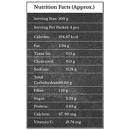 INDIAN PARATHA COMPANY Aloo Paratha - Whole Wheat, Heat To Serve, No Preservatives, 400 g  