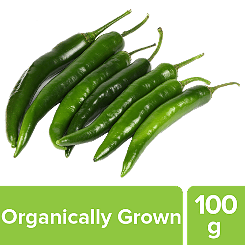 Buy Fresho Rajasthani Green Chilli Long, Organically Grown Online at