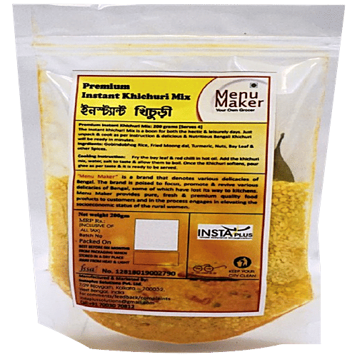 Menu Maker Instant Khichuri Mix - Premium, Bengal Special, Rich In Nutrients, Boosts Immunity, 200 g Pouch 