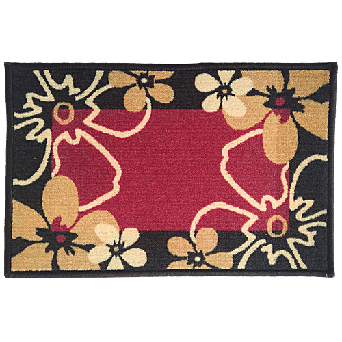 Athom Trendz Anti Skid Door/Floor Mat - Eazy Home Flower Printed, Premium, Strong & Durable, 1 pc  
