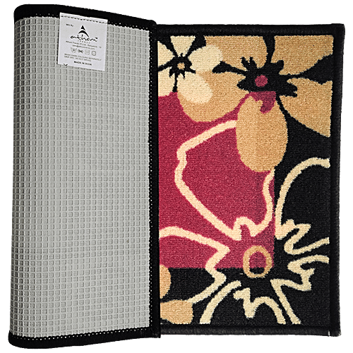 Athom Trendz Anti Skid Door/Floor Mat - Eazy Home Flower Printed, Premium, Strong & Durable, 1 pc  