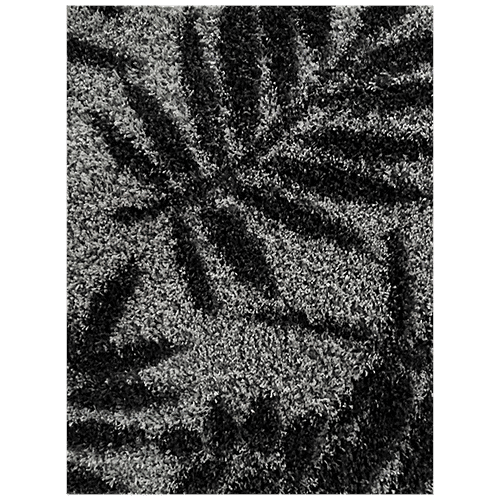 Athom Living Anti Slip Bath/Door/Floor Mat - Micro Designer Grey Leaf, Soft, Strong & Durable, 1 pc  