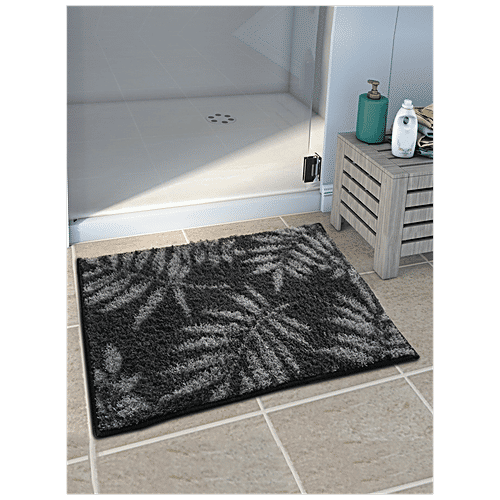 Athom Living Anti Slip Bath/Door/Floor Mat - Micro Designer Grey, Soft, Strong & Durable, 1 pc  