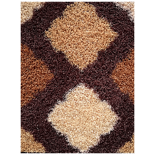 Athom Living Anti Slip Bath/Door/Floor Mat - Micro Designer Brown & Beige, Soft, Strong, Durable, 1 pc