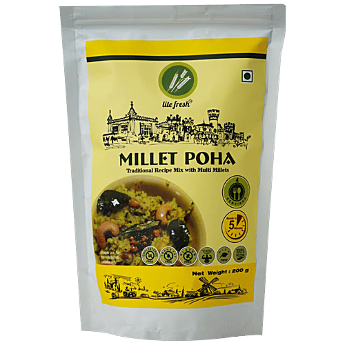 Lite Fresh Millet Poha Mix - Cholesterol & Gluten Free, 200 g Pouch 