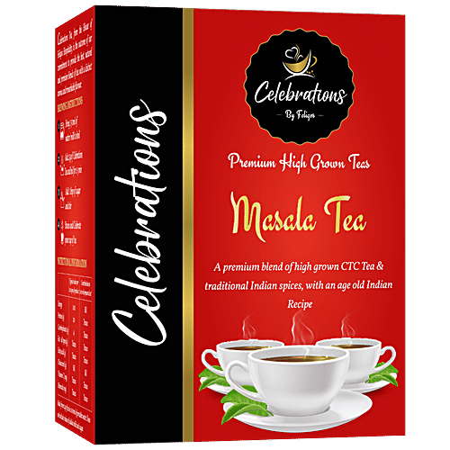 Celebrations Masala Tea - With Rich Taste & Aroma, CTC, Long Leaves, 250 g Carton 