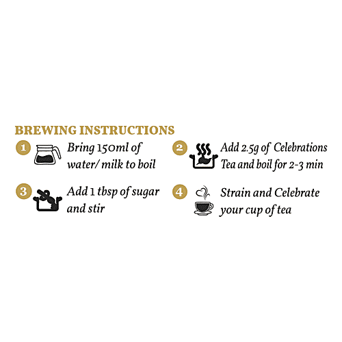 Celebrations Elaichi Tea - With Rich Taste & Aroma, CTC, Long Leaves, 250 g Carton 