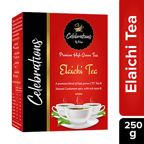 Celebrations Elaichi Tea - With Rich Taste & Aroma, CTC, Long Leaves, 250 g Carton 