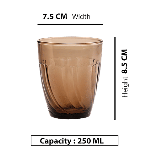 Duralex Beau Rivage Creole Tumbler - Dishwasher, Microwave Safe, 1008CR/6, 250 ml (Set of 6) 