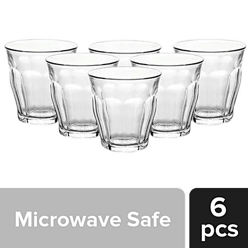 Duralex Picardie Clear Tumbler - Dishwasher, Microwave Safe, 1026AB/6, 220 ml (Set of 6) 