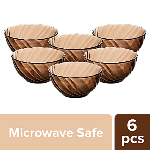 Duralex Beau Rivage Creole Bowl - Microwave & Dishwasher Safe, 2001CF/6, 370 ml (Set of 6)